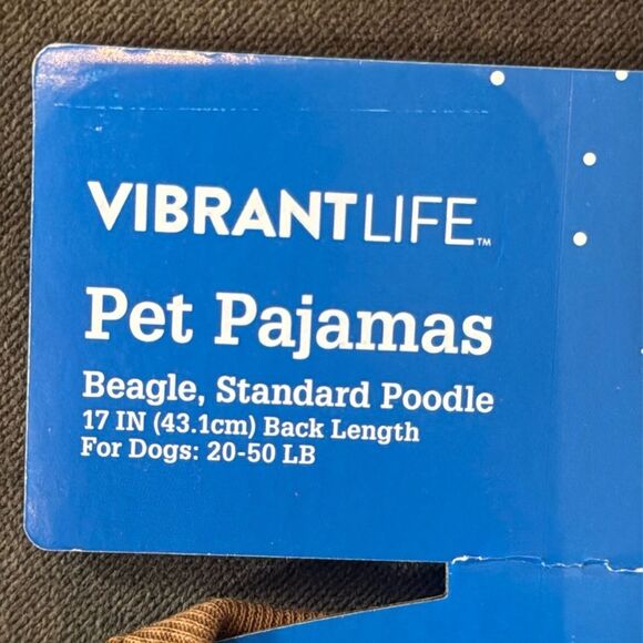 Vibrant Life Gingerbread Christmas Holiday Themed Pet Dog Pajamas Size M NEW - Picture 5 of 9